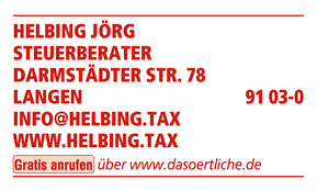 Anzeige HELBING JÖRG STEUERBERATER Anzeige HELBING JÖRG STEUERBERATER