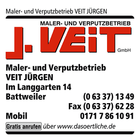 Anzeige Maler- und Verputzbetrieb VEIT JÜRGEN Anzeige Maler- und Verputzbetrieb VEIT JÜRGEN