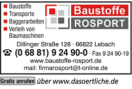 Anzeige Baustoffe Rosport Anzeige Baustoffe Rosport