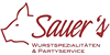 Kundenlogo von Sauer Partyservice Wurst- und Fleischwaren