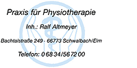 Kundenlogo Massage - Krankengymnastik Altmeyer Ralf Praxis für Physiotherapie