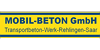 Kundenlogo von MOBIL-BETON GmbH Transportbeton