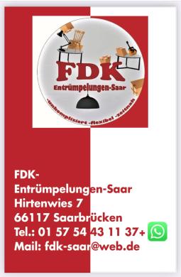 Kundenlogo von FDK Saar Entrümpelungen