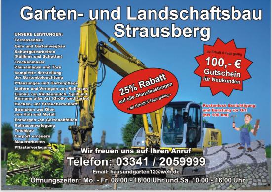 Kundenlogo von Garten und Landschaftsbau Strausberg