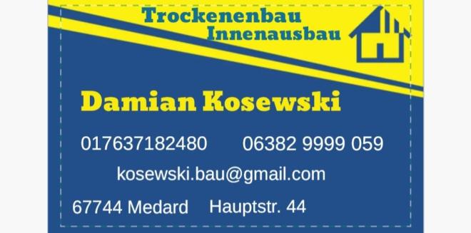 Kundenlogo von Kosewski Damian Trockenbau Innenausbau