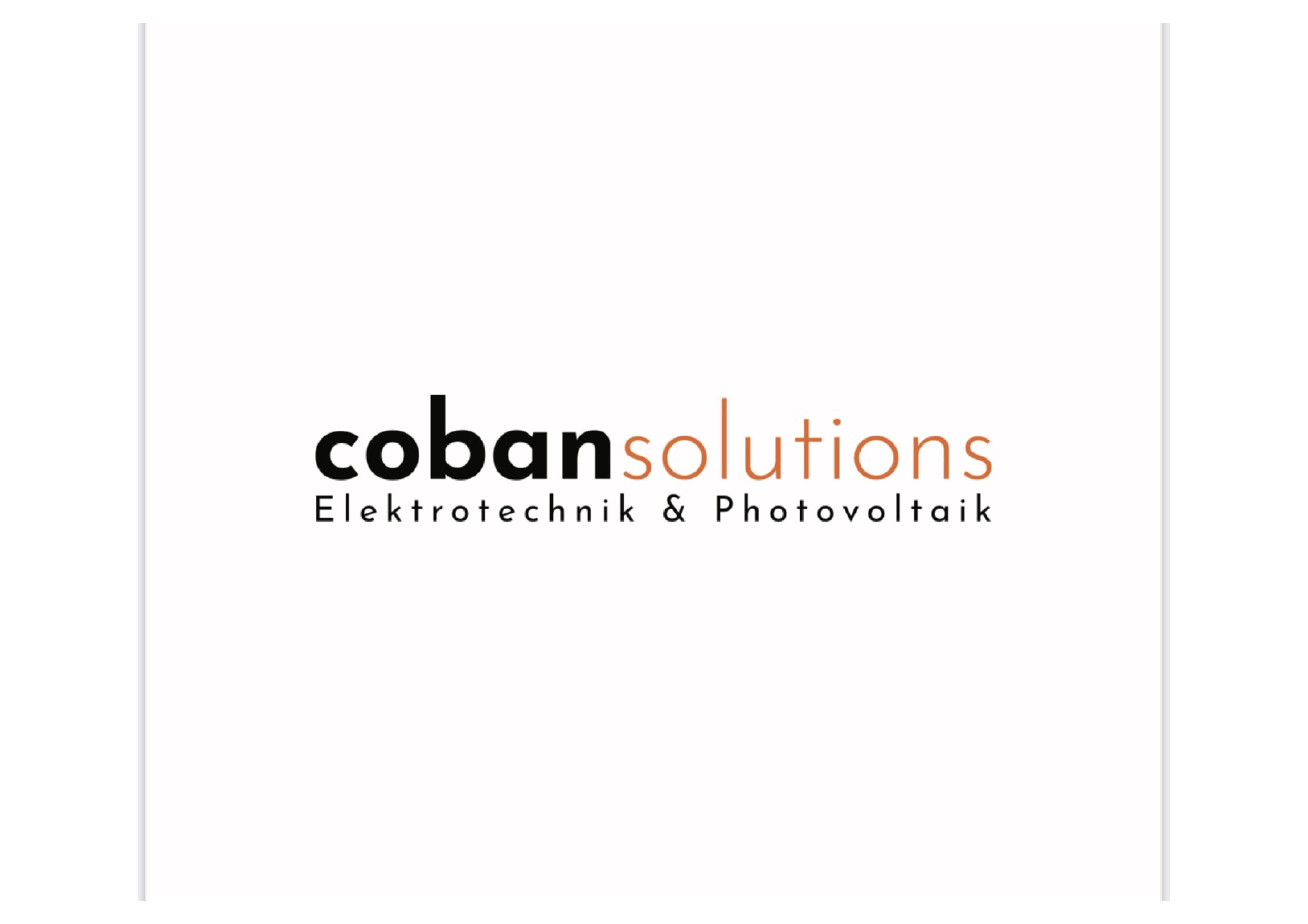 Kundenlogo von Coban Solutions Elektrotechnik & Photovoltaik