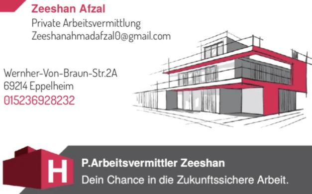 Kundenlogo von Zeeshan Privater Arbeitsvermittler Kundenlogo von Zeeshan Privater Arbeitsvermittler